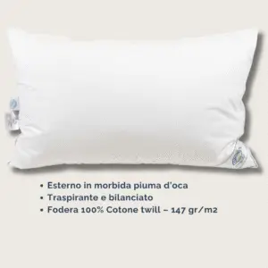 Cuscino con nucleo- Piuma e Memory Foam